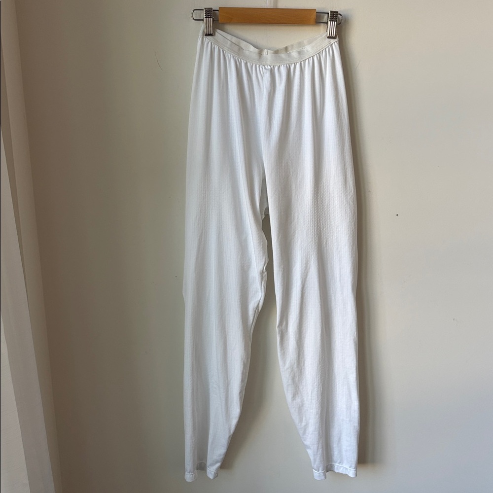 Patagonia Vintage Girls Base Layer Pants Leggings in Ivory Outdoor Snow Size M